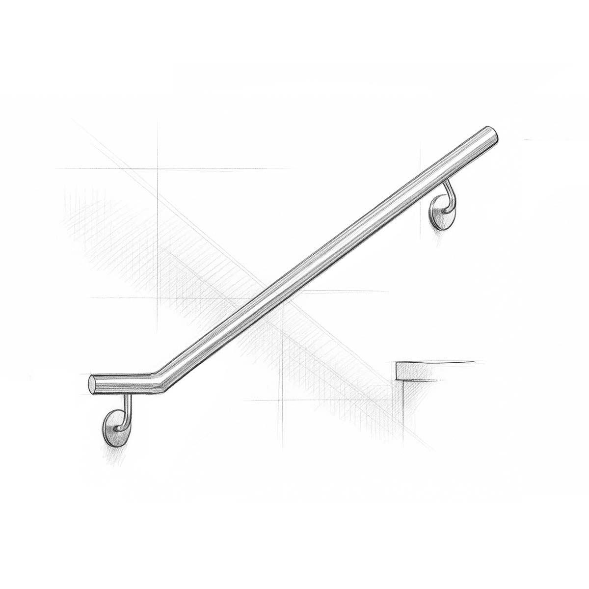 Handlauf unten abgewinkelt