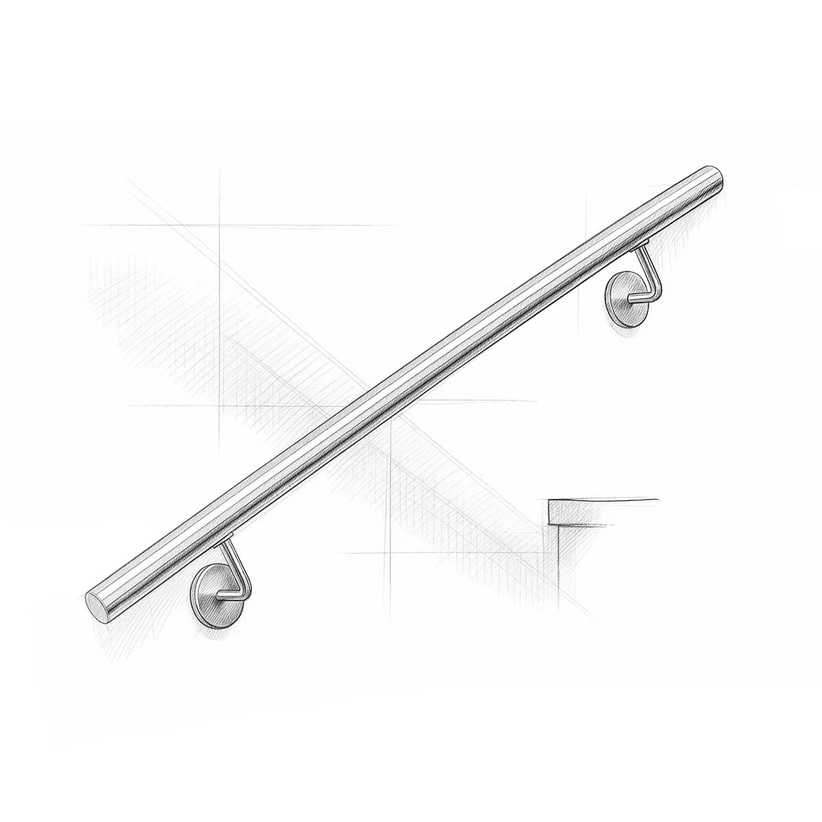 Handlauf aus Edelstahl gerade